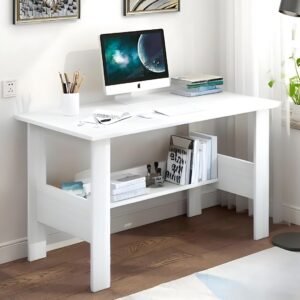 Callas Engineered Wood Computer Desk with Shelf